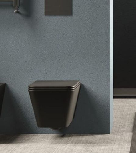 Чаша унитаза подвесная Alice Hide 31210108 цвет черный матовый без сиденья безободковая