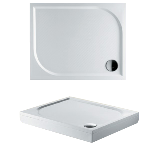 Душевой поддон Riho KOLPING D004006005 100х80 литьевой мрамор белый с ножками