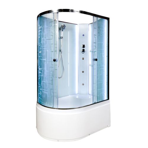 Душевая кабина AvaCan EM4511RNLED+GM 110х80 асимметричная без крыши ориентация правая