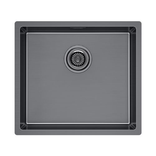 Мойка LASSAN 49 UNI, нерж. сталь, LA49-GM, вороненая сталь, 490х440мм, Paulmark