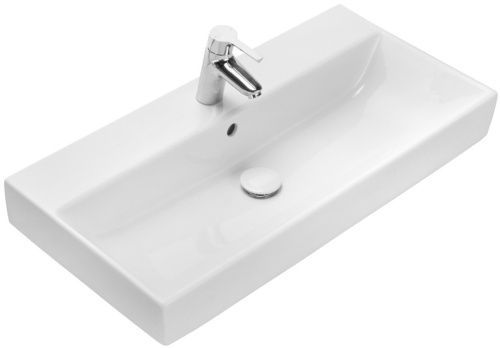 Раковина из сантехнического фарфора Roca OLETA 7.3274.C.500.Y 80х39 накладная цвет белый 1 отверстие под смеситель