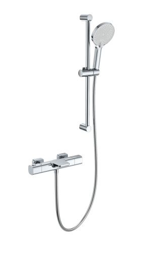 Душевой гарнитур со смесителем Wonzon & Woghand WW-C2017-A-CR настенный хром