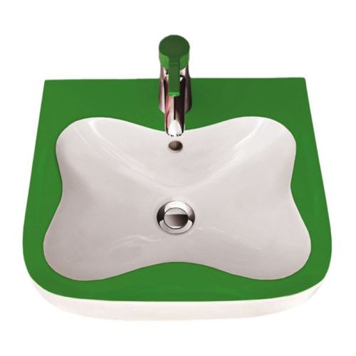 Раковина керамическая Laufen Florakids 45 см 8.1503.1.072.104.1 подвесная цвет белый 1 отверстие под смеситель