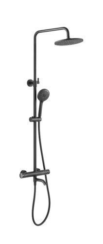 Душевая стойка Arrow AG3317SHMB настенная цвет черный с термостатом