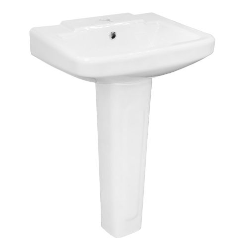 Раковина керамическая Creo Ceramique PROJECT 51 см PR3100+PR3110 подвесная цвет белый 1 отверстие под смеситель