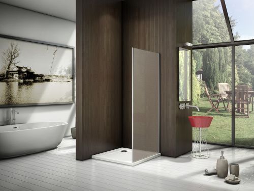 Душевая перегородка Good Door LATTE ЛА00014 80х185 стекло матовое профиль белый