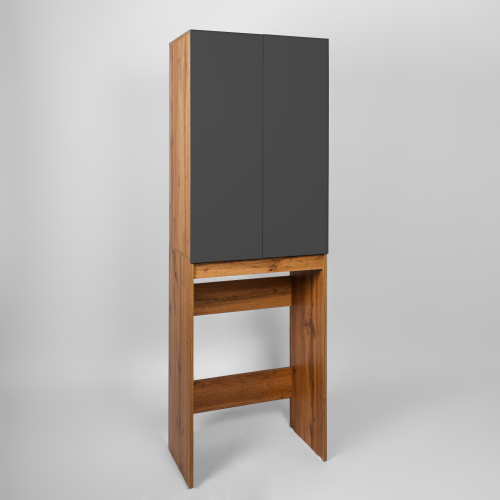 Шкаф-пенал Viant Бостон VBOS645G-SHSM 65х38х190 напольный цвет графит