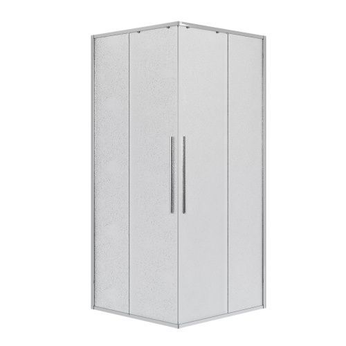 Душевой уголок Niagara Nova NG-3624-34 100х100 стекло шиншилла профиль хром глянцевый без поддона