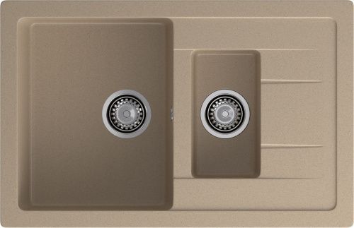 Кухонная мойка Granfest Quadro Q-775KL песочный 77х50 цвет бежевый поверхность матовая