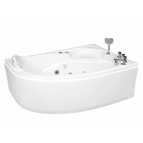 Ванна акриловая гидромассажная Gemy G9009 B R 150х100 пристенная асимметричная с каркасом