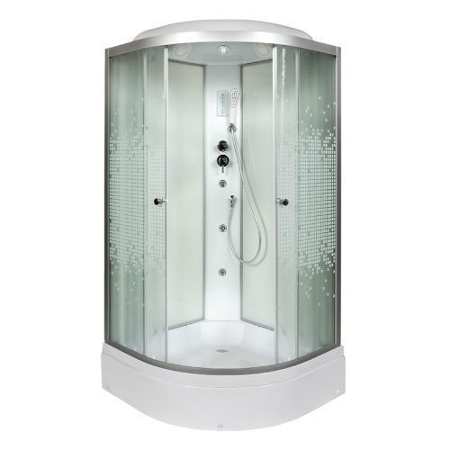 Душевая кабина AvaCan L710GM+EL 100х100 четверть круга с крышей ориентация универсальная