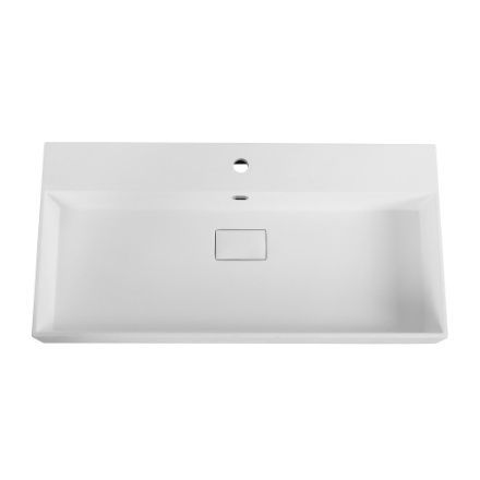 Раковина из искусственного камня Cezares 50263 91х45 подвесная цвет белый матовый 1 отверстие под смеситель
