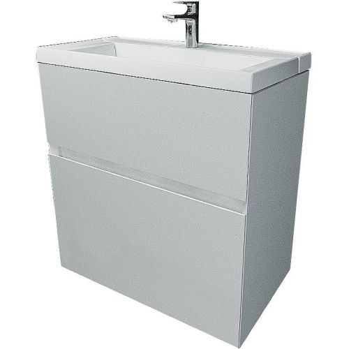 Тумба с раковиной 1MarKa Bumble У90670 60х30х59 подвесная цвет белый глянцевый