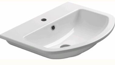 Раковина керамическая GSI City 9130111 58х45 подвесная цвет белый 1 отверстие под смеситель