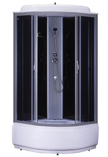 Душевая кабина Loranto CS-6610 G, 100*100*215 100х100 четверть круга с крышей ориентация универсальная