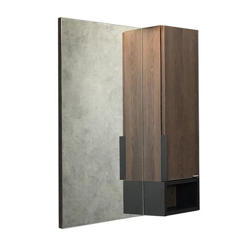 Зеркало-шкаф Comforty Франкфурт 00004151044CF 73х16х80 подвесной цвет дуб шоколадно-коричневый