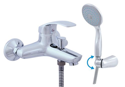 Смеситель для ванны и душа MISSISSIPPI MS054.5/2 настенный хром