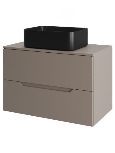 Тумба с раковиной Orange Line Li-70TuLMDF+B02-460MB 70х46х71 подвесная цвет латте матовый