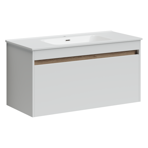 Тумба под раковину Sancos Smart SM100W 99х45х50 подвесная цвет белый