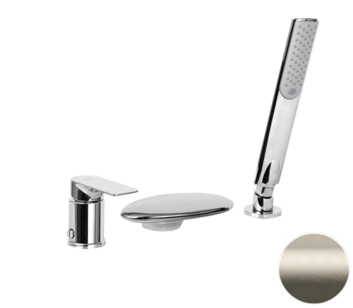 Смеситель Remer Infinity I07UFXV на борт ванны сталь