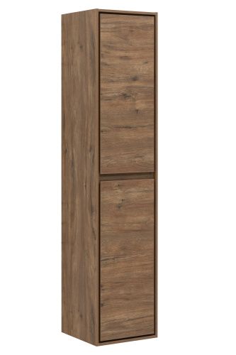 Шкаф-пенал Aquanet Милан 00336388 35х35х160 подвесной цвет темное дерево