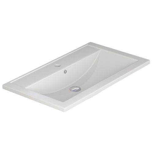 Раковина кварцевая Uperwood Foster Quartz 291030036 80х46 полувстраиваемая цвет белый