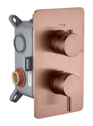 Смеситель для душа Boheme Cell 135-2-CB встраиваемый медь брашированная