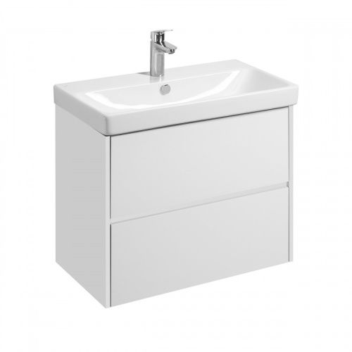 Тумба с раковиной Aquaton Сканди 1A2830K0SD010 77х43х59 напольная/подвесная цвет белый глянцевый/белый матовый