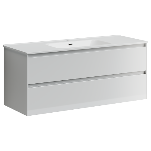 Тумба под раковину Sancos Cento CN120-1W 119х45х50 подвесная цвет белый глянцевый