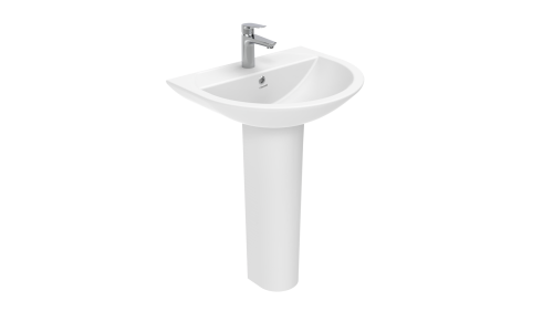 Раковина из сантехнического фарфора Creavit Selin SL060-00CB00E-0000 60х50 подвесная цвет белый