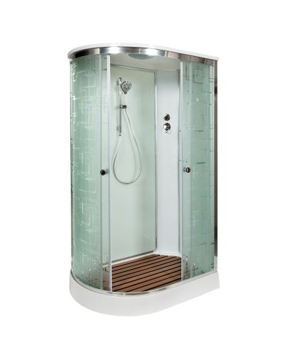 Душевая кабина AvaCan EM1511R 110х80 асимметричная с крышей ориентация правая