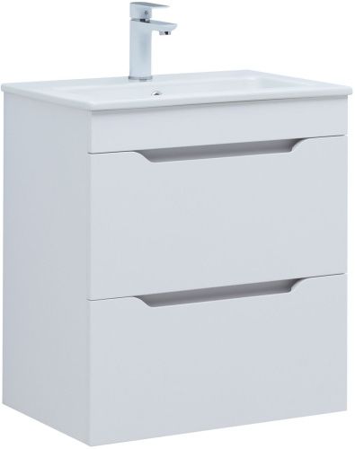Тумба под раковину Aquanet Практика 00330457 58х39х64 напольная/подвесная цвет белый