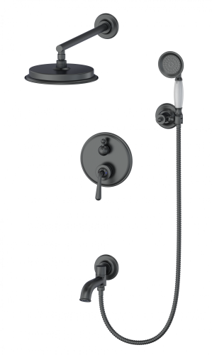 Душевая система Wonzon & Woghand Steam WW-88939008-BGM встраиваемая в стену цвет графит