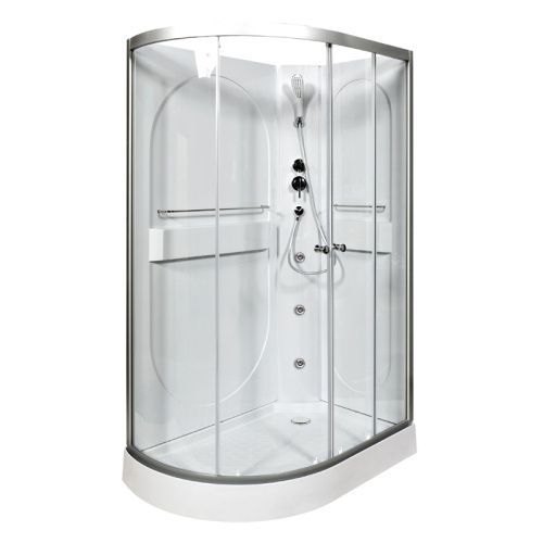 Душевая кабина AvaCan L602RNLED+GM 120х80 асимметричная без крыши ориентация правая