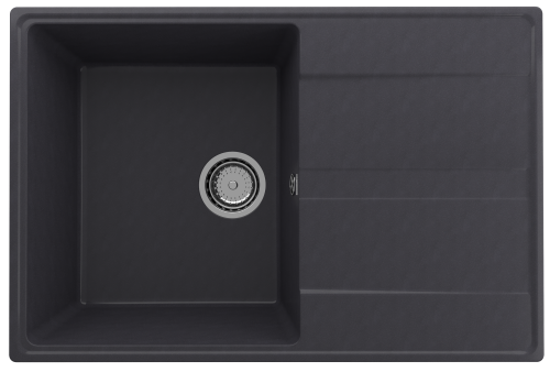 Кухонная мойка Ulgran Quartz Prima 750-08 75х50 цвет черный поверхность матовая