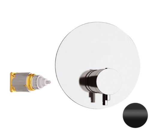 Смеситель для душа Remer Elegance NT30KBNO встраиваемый в стену черный с термостатом