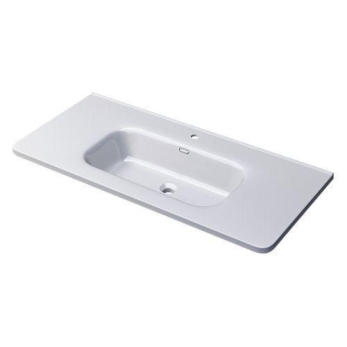 Раковина керамическая Uperwood Monica RMonica100wg 101х46 полувстраиваемая цвет белый