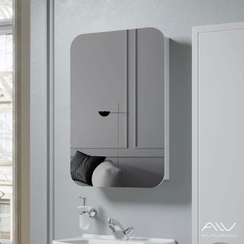 Зеркало-шкаф Alavann Monaco ALV0284001 80х13х55 подвесной цвет белый