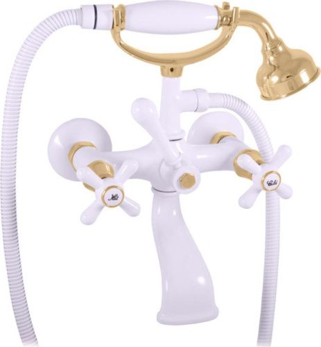 Смеситель для ванны и душа MORAVA RETRO MK359.5/2BZ настенный белый