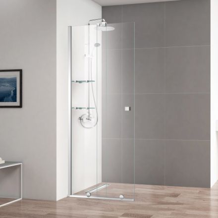 Душевая перегородка Cezares STREAM STREAM-BF-1-80-C-Cr 80х195 стекло прозрачное профиль хром глянцевый