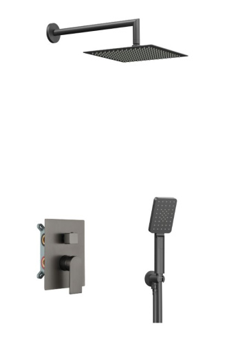 Душевая система AQG Alpha 19ALPEC20812 встраиваемая цвет оружейная сталь