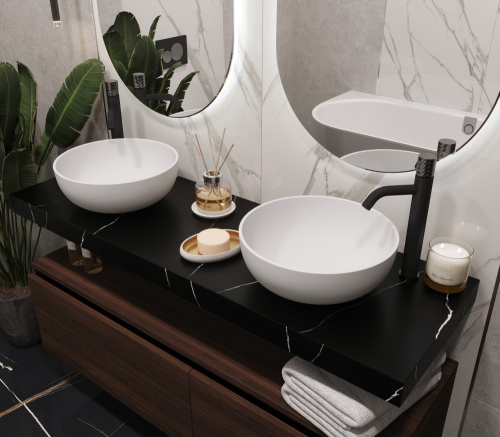 Столешница Armadi Art Flat 869-140-NM 141х46 накладная цвет черный