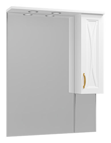 Зеркало-шкаф Misty Амбра П-Амб0280-0322ЯП 78х18х100 подвесной