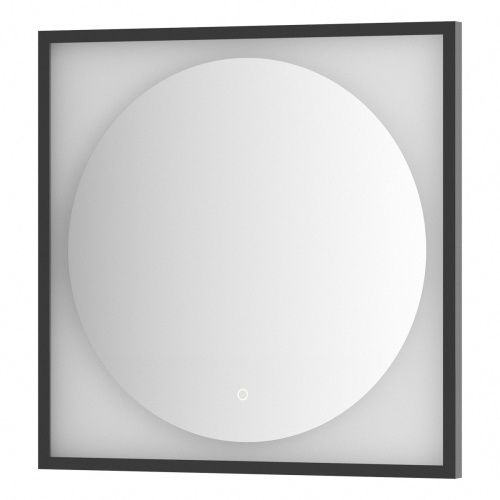 Зеркало в ванную Defesto ECLIPSE DF 2222S 70х70 цвет черный