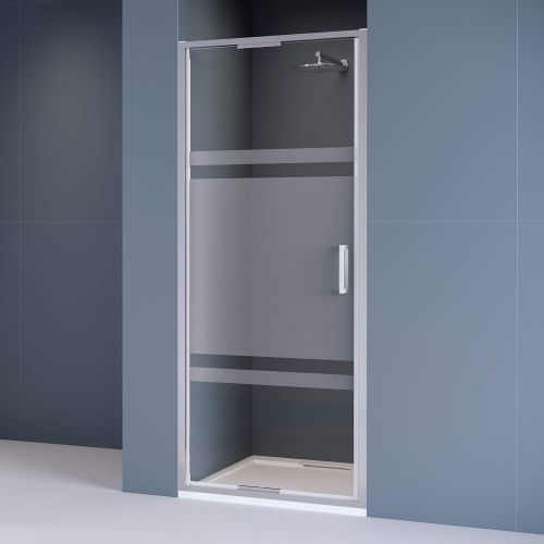 Душевая дверь RGW Stilvoll 70320508-201 80х195 стекло прозрачное с рисунком профиль хром глянцевый