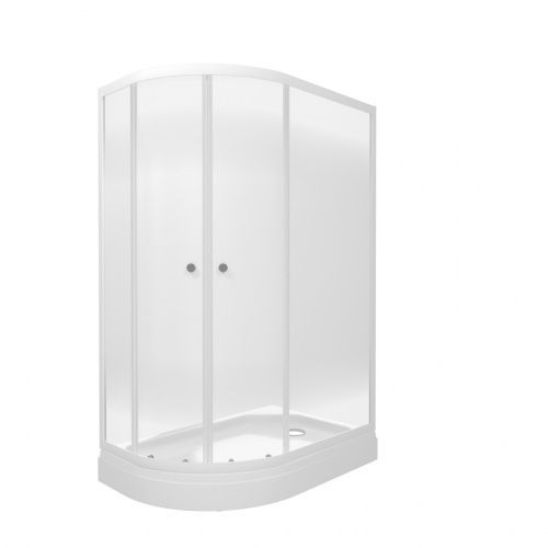 Душевой уголок Тритон Коралл Щ0000068950 120х80 стекло прозрачное с узором профиль белый с поддоном