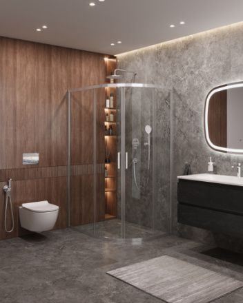 Душевой уголок Cezares MOLVENO MOLVENO-RH-2-120/90-C-Cr-IV 120х90 стекло прозрачное профиль хром глянцевый без поддона