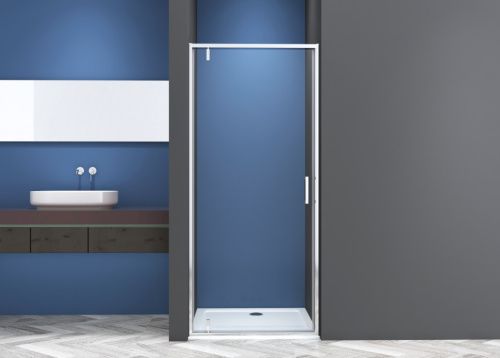Душевая дверь CeramaLux CL1020-90 100х190 стекло прозрачное профиль хром