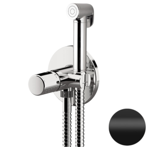 Гигиенический душ со смесителем Daniel TG6454DC15 черный матовый