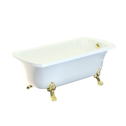 Ванна из искусственного мрамора Migliore OLIVIA 24393 174х80 пристенная прямоугольная с ножками